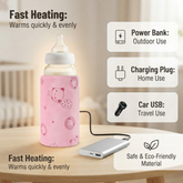 Portable USB Baby Bottle Warmer | Insulated Milk Heating Sleeve for Travel