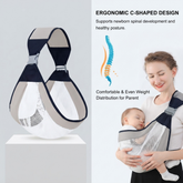 Ergonomic Baby Carrier Sling | One-Shoulder Baby Wrap Carrier for Infants & Toddlers
