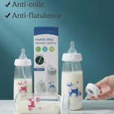 Hands-Free Baby Feeding Bottle 240ml | Silicone Tube & Soft Nipple