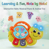 Musical Caterpillar Piano Toy for Kids | Interactive Piano with Lights & Animal Sounds