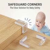 4-Pack Baby Silicone Corner Protectors | Child Safety Edge Guards