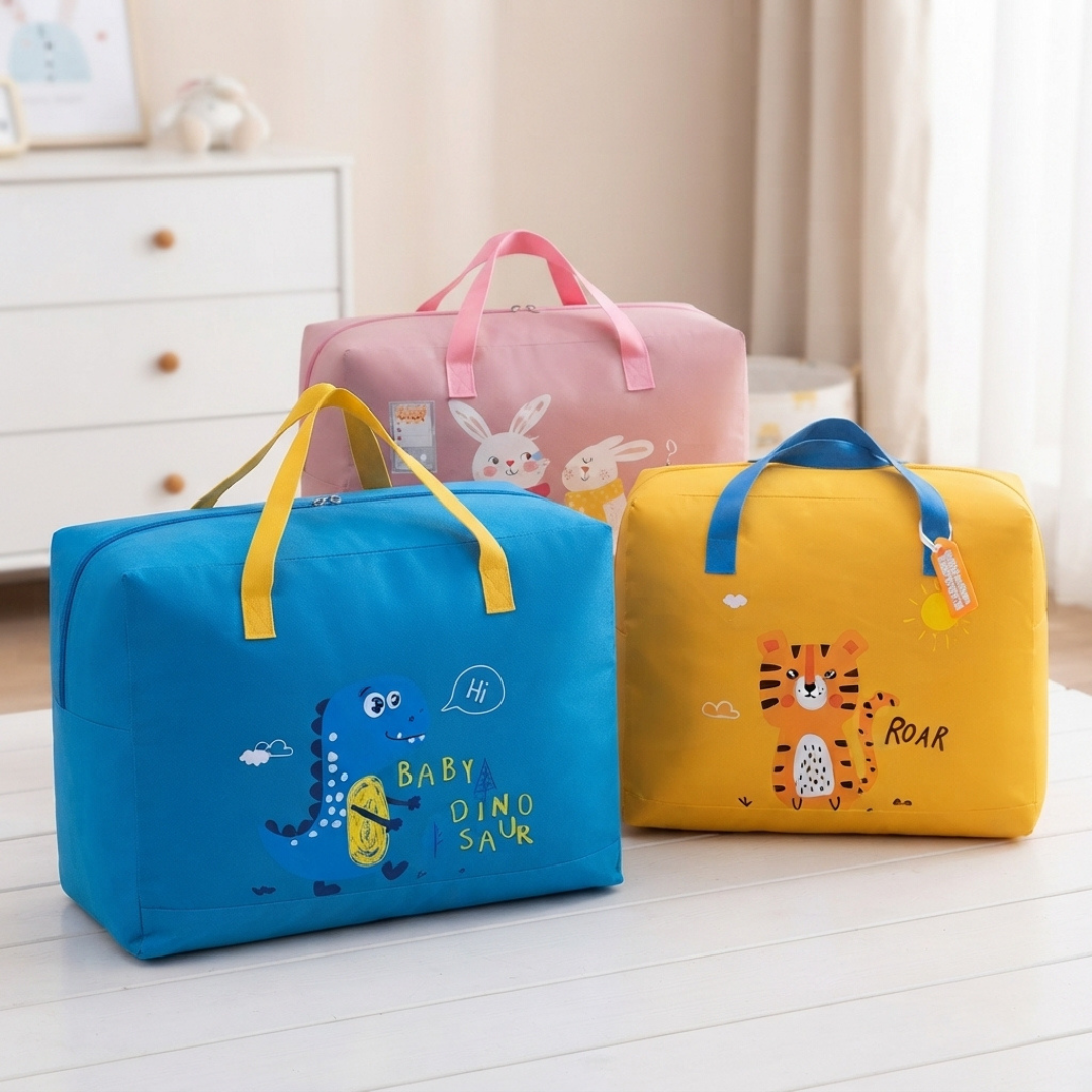 Baby Dinosaur Storage Organizer Bag | Portable Kids Clothing & Toy Storage