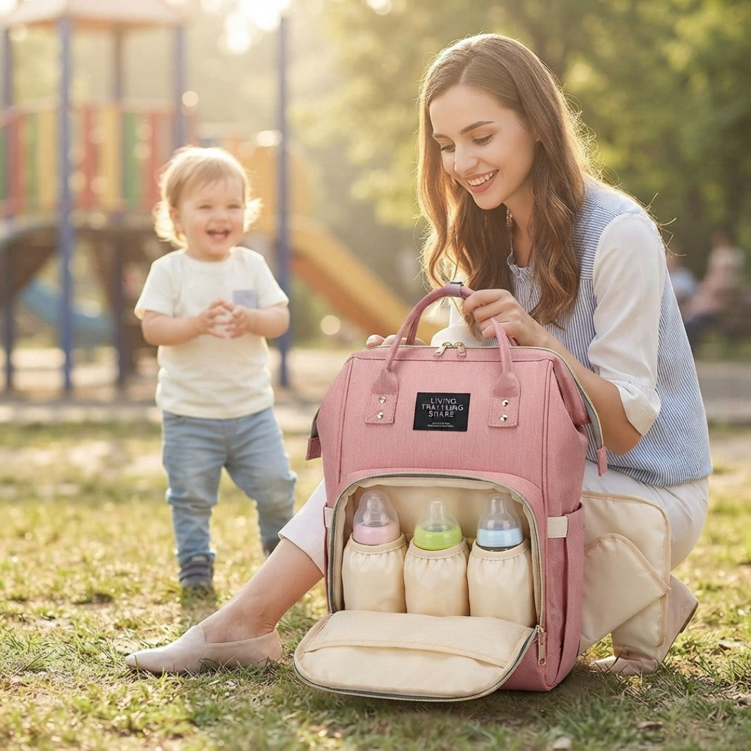 Large Capacity Mummy Diaper Backpack | Multi-Function Baby Nursing & Travel Bag