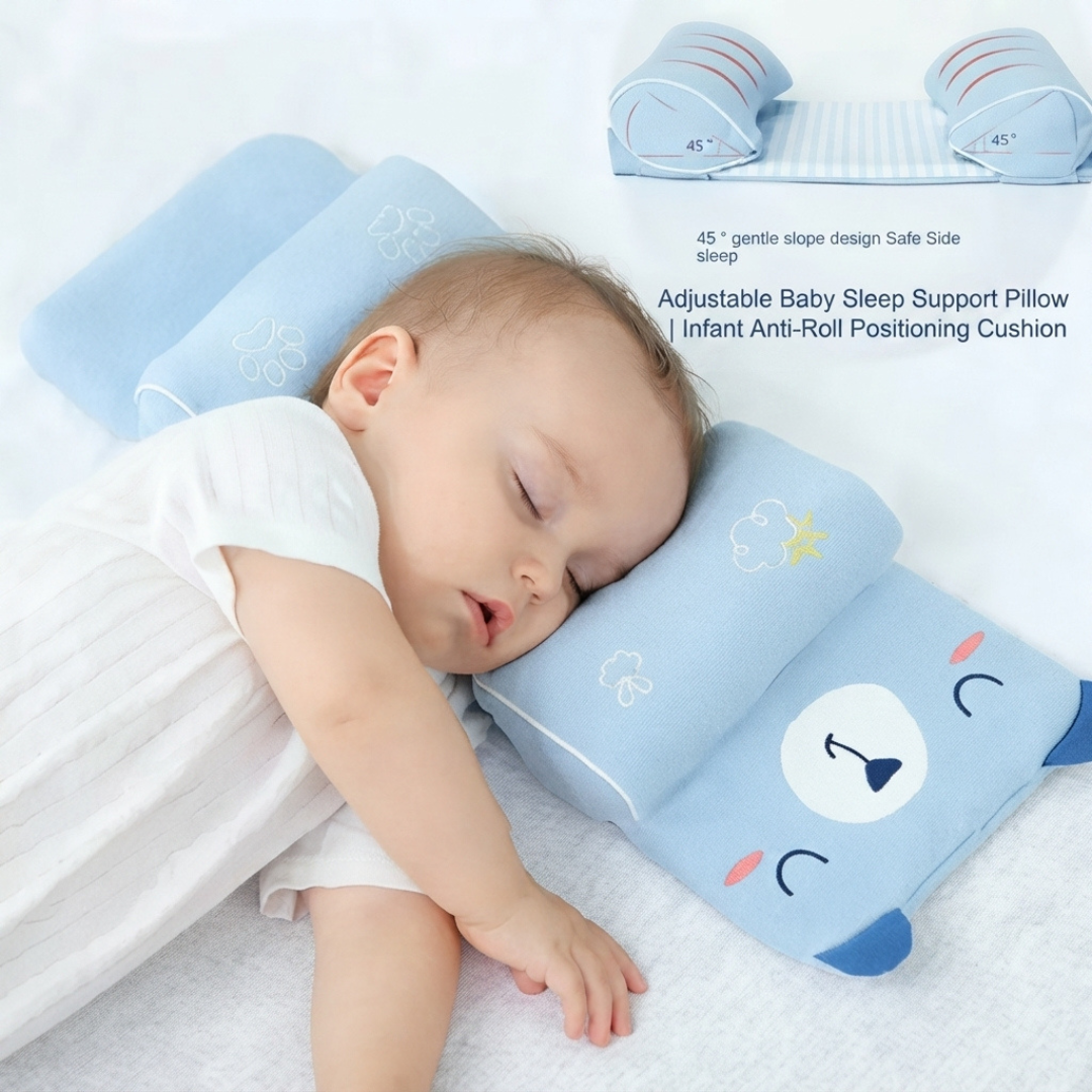Adjustable Baby Sleep Support Pillow | Infant Anti-Roll Positioning Cushion